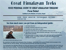 Tablet Screenshot of greathimalayantreks.com